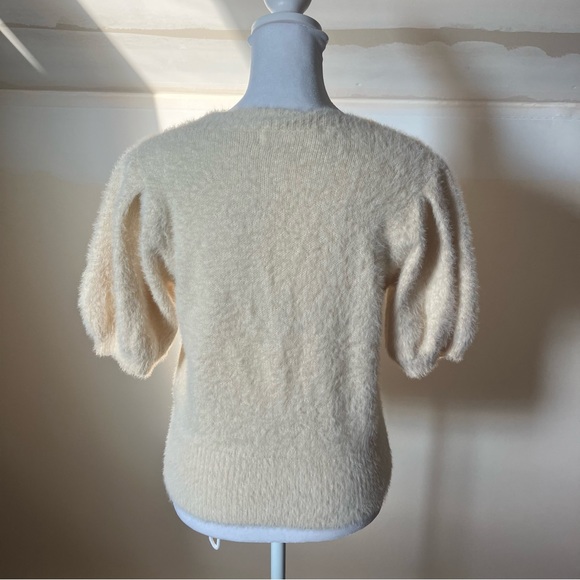 ASTR the Label Alba Puff Sleeve Cardigan w/ Faux Pearl Buttons size Medium - Picture 9 of 9